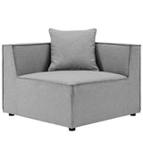 Saybrook Outdoor Patio Upholstered 2-Piece Sectional Sofa Loveseat Gray EEI-4377-GRY