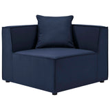 Saybrook Outdoor Patio Upholstered 2-Piece Sectional Sofa Loveseat Navy EEI-4377-NAV