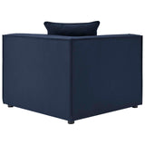 Saybrook Outdoor Patio Upholstered Loveseat and Ottoman Set Navy EEI-4378-NAV