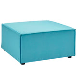 Saybrook Outdoor Patio Upholstered Loveseat and Ottoman Set Turquoise EEI-4378-TUR