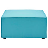 Saybrook Outdoor Patio Upholstered Loveseat and Ottoman Set Turquoise EEI-4378-TUR