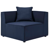 Saybrook Outdoor Patio Upholstered 4-Piece Sectional Sofa Navy EEI-4380-NAV