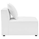 Saybrook Outdoor Patio Upholstered 4-Piece Sectional Sofa White EEI-4381-WHI