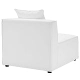 Saybrook Outdoor Patio Upholstered 4-Piece Sectional Sofa White EEI-4381-WHI