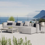 Saybrook Outdoor Patio Upholstered 5-Piece Sectional Sofa Gray EEI-4382-GRY