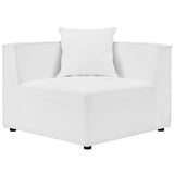 Saybrook Outdoor Patio Upholstered 5-Piece Sectional Sofa White EEI-4382-WHI