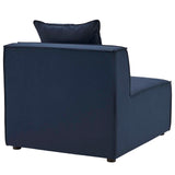 Saybrook Outdoor Patio Upholstered 6-Piece Sectional Sofa Navy EEI-4383-NAV