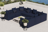 Saybrook Outdoor Patio Upholstered 8-Piece Sectional Sofa Navy EEI-4388-NAV