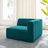 Bartlett Upholstered Fabric Right-Arm Chair Teal EEI-4394-TEA