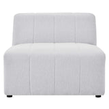 Bartlett Upholstered Fabric Armless Chair Ivory EEI-4398-IVO