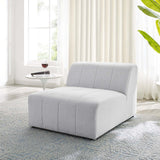 Bartlett Upholstered Fabric Armless Chair Ivory EEI-4398-IVO