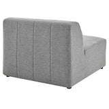 Bartlett Upholstered Fabric Armless Chair Light Gray EEI-4398-LGR