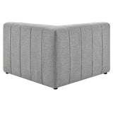 Bartlett Upholstered Fabric Corner Chair Light Gray EEI-4402-LGR