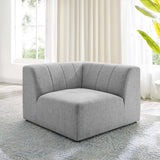 Bartlett Upholstered Fabric Corner Chair Light Gray EEI-4402-LGR