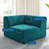 Bartlett Upholstered Fabric Corner Chair Teal EEI-4402-TEA