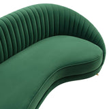 Camber Channel Tufted Performance Velvet Sofa Emerald EEI-4405-EME