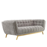 Bestow Crushed Performance Velvet Sofa Light Gray EEI-4410-LGR