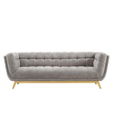 Bestow Crushed Performance Velvet Sofa Light Gray EEI-4410-LGR