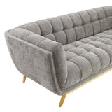 Bestow Crushed Performance Velvet Sofa Light Gray EEI-4410-LGR