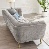 Bestow Crushed Performance Velvet Sofa Light Gray EEI-4410-LGR