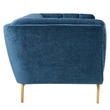 Bestow Crushed Performance Velvet Sofa Navy EEI-4410-NAV