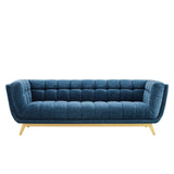 Bestow Crushed Performance Velvet Sofa Navy EEI-4410-NAV