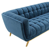 Bestow Crushed Performance Velvet Sofa Navy EEI-4410-NAV