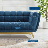 Bestow Crushed Performance Velvet Sofa Navy EEI-4410-NAV