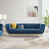 Bestow Crushed Performance Velvet Sofa Navy EEI-4410-NAV