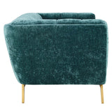 Bestow Crushed Performance Velvet Sofa Teal EEI-4410-TEA