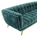 Bestow Crushed Performance Velvet Sofa Teal EEI-4410-TEA