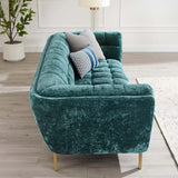 Bestow Crushed Performance Velvet Sofa Teal EEI-4410-TEA