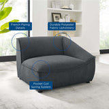 Comprise Right-Arm Sectional Sofa Chair Charcoal EEI-4416-CHA