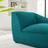 Comprise Right-Arm Sectional Sofa Chair Teal EEI-4416-TEA