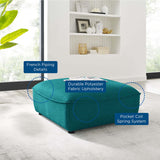 Comprise Sectional Sofa Ottoman Teal EEI-4419-TEA