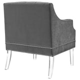 Proverbial Armchair Performance Velvet Set of 2 Gray EEI-4421-GRY