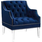 Proverbial Armchair Performance Velvet Set of 2 Navy EEI-4421-NAV