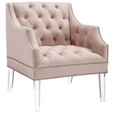 Proverbial Armchair Performance Velvet Set of 2 Pink EEI-4421-PNK