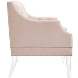 Proverbial Armchair Performance Velvet Set of 2 Pink EEI-4421-PNK