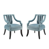 Harken Accent Chair Performance Velvet Set of 2 Light Blue EEI-4429-LBU