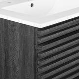 Modway Furniture Render 24" Wall-Mount Bathroom Vanity XRXT Charcoal White EEI-4433-CHA-WHI