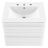 Modway Furniture Render 24" Wall-Mount Bathroom Vanity XRXT White White EEI-4433-WHI-WHI
