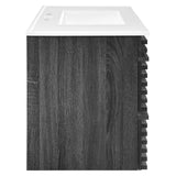 Modway Furniture Render 36" Wall-Mount Bathroom Vanity XRXT Charcoal White EEI-4436-CHA-WHI
