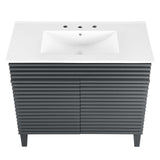 Modway Furniture Render 36" Bathroom Vanity XRXT Gray White EEI-4437-GRY-WHI