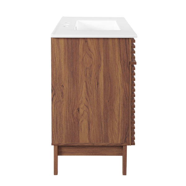 Render 36" Bathroom Vanity Walnut White EEI-4437-WAL-WHI