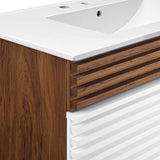 Modway Furniture Render 36" Bathroom Vanity XRXT White Walnut White EEI-4437-WHI-WAL-WHI