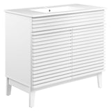 Modway Furniture Render 36" Bathroom Vanity XRXT White White EEI-4437-WHI-WHI