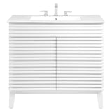 Modway Furniture Render 36" Bathroom Vanity XRXT White White EEI-4437-WHI-WHI