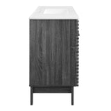 Modway Furniture Render 48" Single Sink Bathroom Vanity XRXT Charcoal White EEI-4439-CHA-WHI