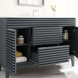 Modway Furniture Render 48" Single Sink Bathroom Vanity XRXT Gray White EEI-4439-GRY-WHI